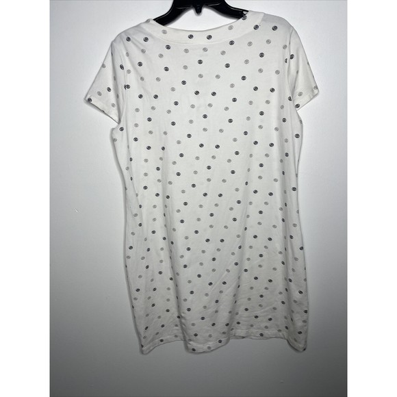 Tommy Hilfiger Mini Dress Lace Up White Logo Stretch Short Sleeve Petite Size XL - Picture 6 of 11